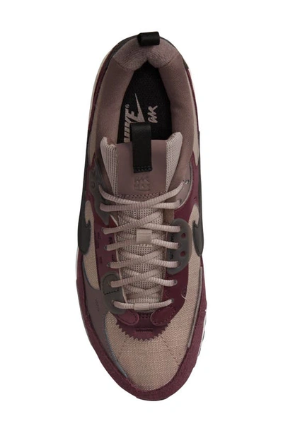 Shop Nike Air Max 90 Futura Sneaker In Taupe/ Black/ Plum