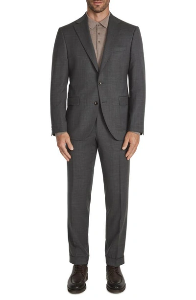 Shop Jack Victor Espirit Stretch Wool Suit In Grey