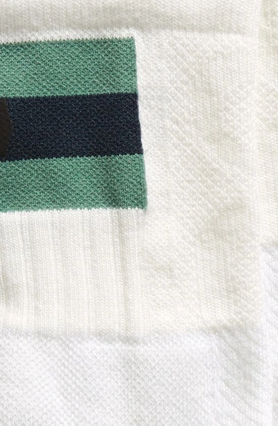 Shop On Tennis Quarter Socks In White/ Green