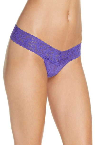 Shop Hanky Panky Signature Lace Low Rise Thong In Wild Violet Purple