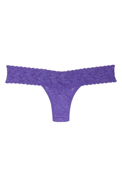 Shop Hanky Panky Signature Lace Low Rise Thong In Wild Violet Purple