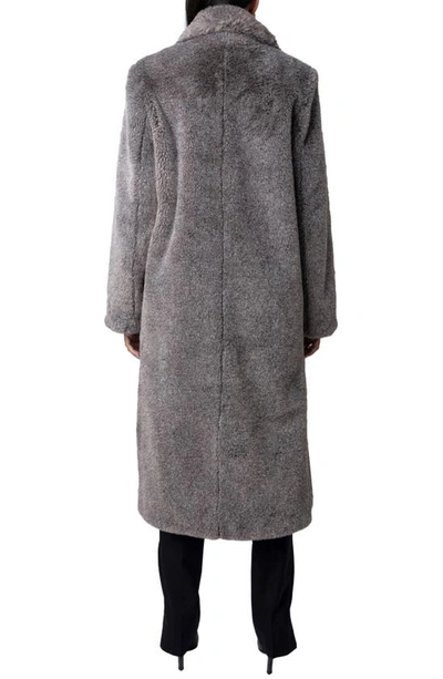 Shop Zadig & Voltaire Monacoco Faux Fur Coat In Fauve