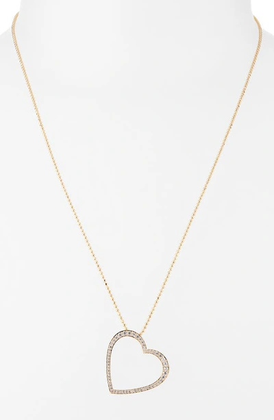 Shop Nadri Pavé Cubic Zirconia Heart Pendant Necklace In Gold