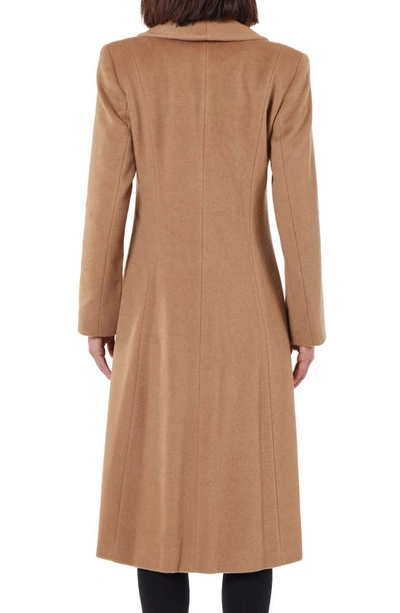 Sofia Cashmere Shawl Collar Camel Hair Princess Coat In Camel