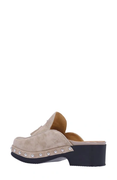 Shop L'amour Des Pieds Gracen Studded Clog In Taupe