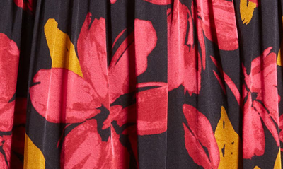 Shop Saylor Fritz Floral Print Long Sleeve Babydoll Dress In Black Multi