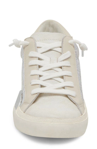 Shop Dolce Vita Zina Sneaker In Chrome Distressed Leather