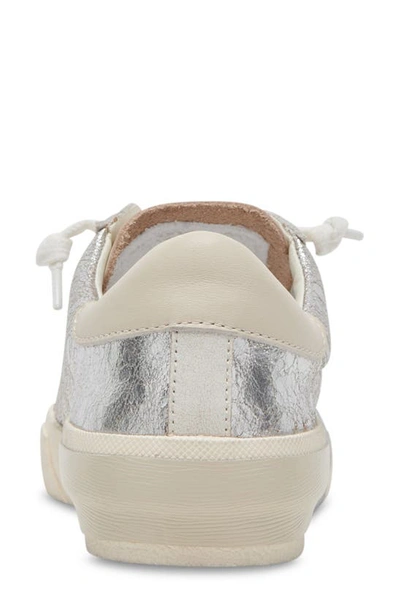 Shop Dolce Vita Zina Sneaker In Chrome Distressed Leather