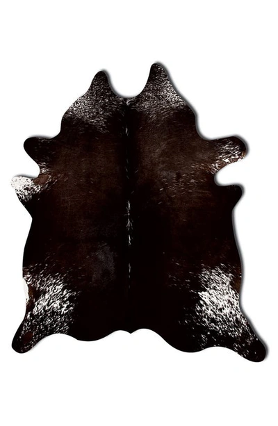 Shop Natural Genuine Cowhide Rug In S P Chocolate/ White