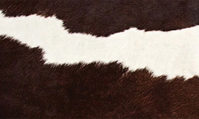 Shop Natural Genuine Cowhide Rug In Chocolate White