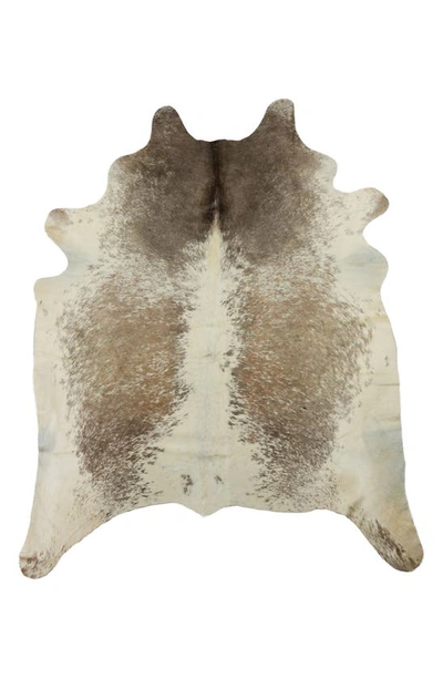Shop Natural Genuine Cowhide Rug In S P Taupe/ White