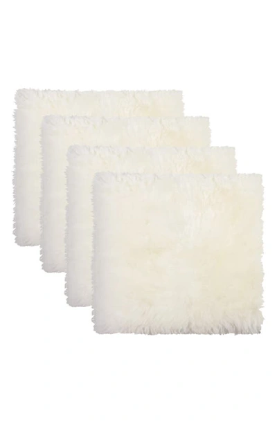 Shop Natural 4-pack Genuine Sheepskin Chair Pads In
