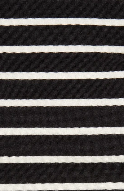 Shop Ag Chels Stripe Turtleneck Top In True Black/ Ivory Dust