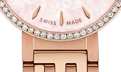 Fendi Forever  Diamond Bracelet Watch, 19mm In Rose Gold