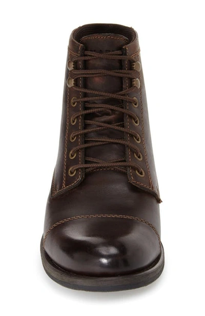 Shop Eastland 'high Fidelity' Cap Toe Boot In Dark Brown Leather