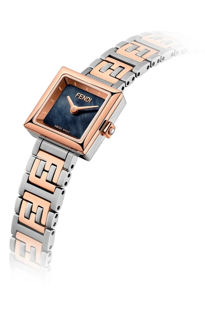 Shop Fendi Forever  Two-tone Bracelet Watch, 16mm In Two Tone