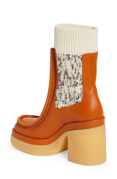 Shop Chloé Jamie Sock Cuff Ankle Boot In Luminous Ochre