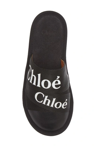 Shop Chloé Woody Mule Slipper In Black