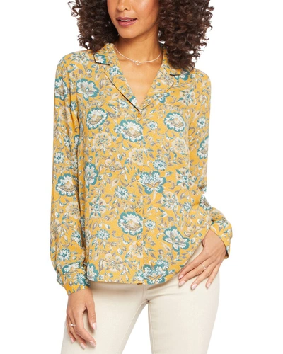 Shop Nydj Gabrielle Blouse In Yellow