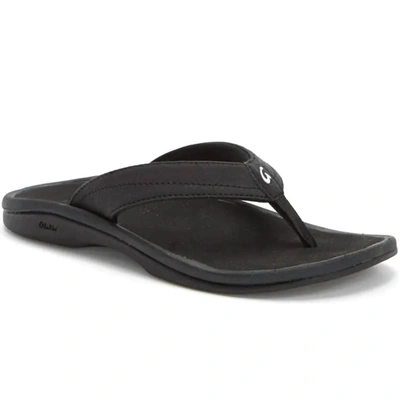 Shop Olukai Women's Ohana Beach Sandal In Black/black