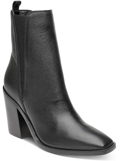 Shop Marc Fisher Ltd Kristie Womens Leather Block Heel Mid-calf Boots In Black
