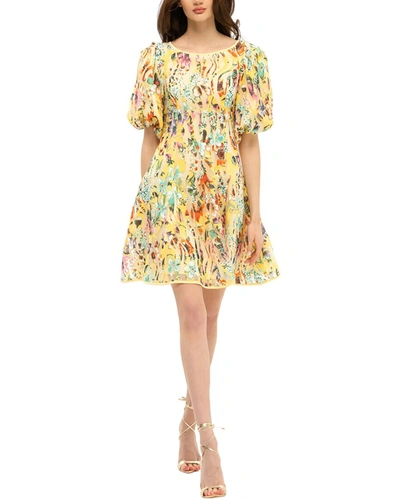 Shop Bgl Linen-blend Dress In Multi