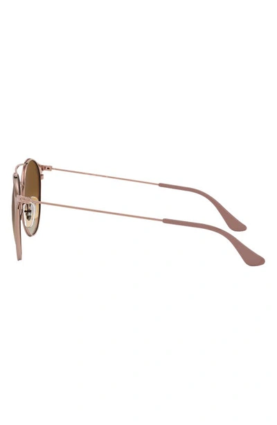 Ray Ban 49mm Gradient Round Sunglasses In Copper