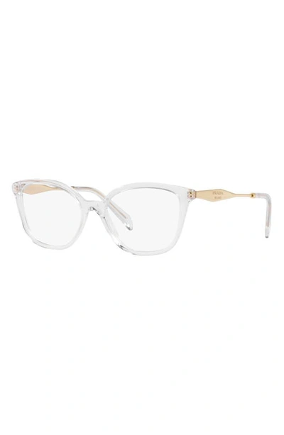 Shop Prada 54mm Butterfly Optical Glasses In Crystal