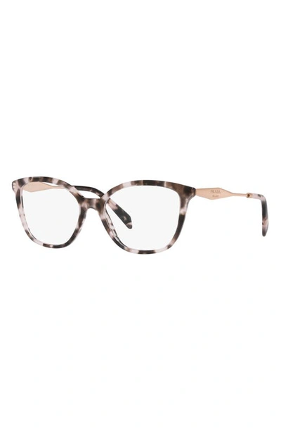 Shop Prada 52mm Butterfly Optical Glasses In Pink Tortoise