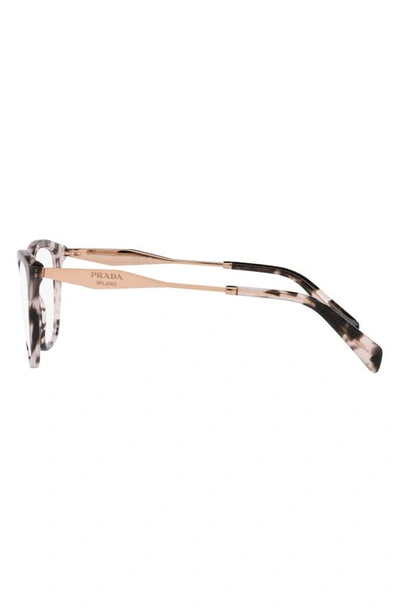 Shop Prada 52mm Butterfly Optical Glasses In Pink Tortoise