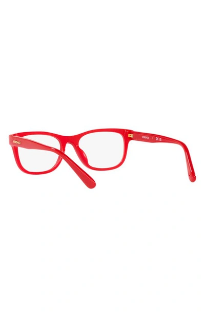 Shop Versace Kids' 47mm Square Optical Glasses In Red