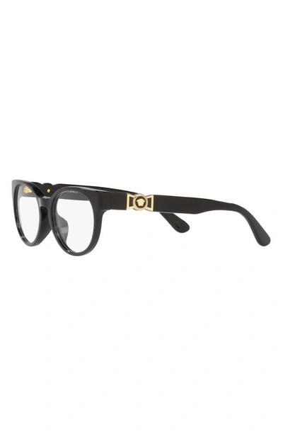 Shop Versace 47mm Oval Optical Glasses In Black
