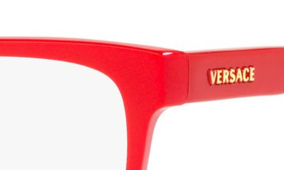 Shop Versace Kids' 47mm Square Optical Glasses In Red