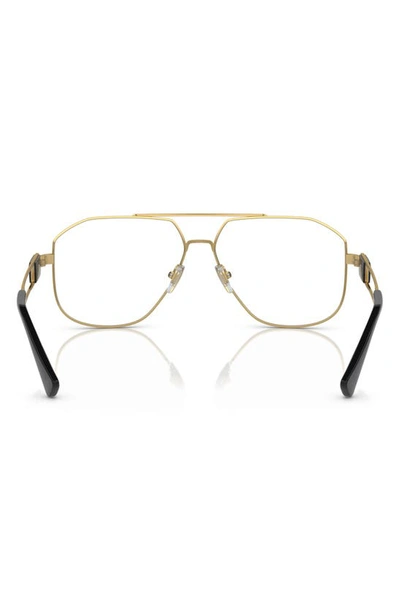 Shop Versace 59mm Pilot Optical Glasses In Gold