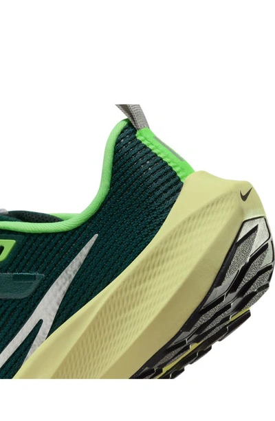 Shop Nike Kids' Air Zoom Pegasus 40 Running Shoe In Deep Jungle/ Platinum/ Green