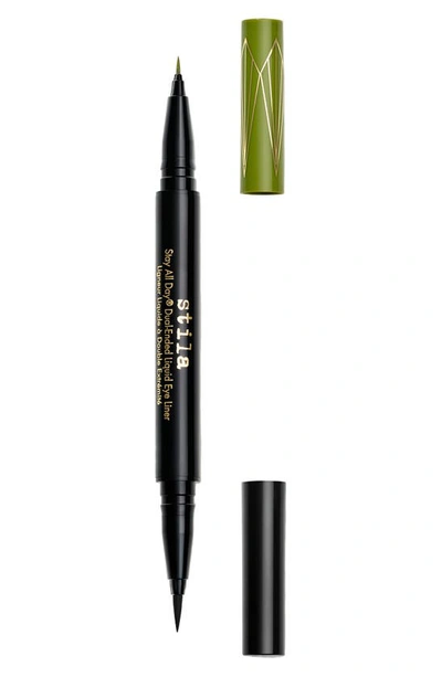 Shop Stila Stay All Day® Dual-ended Liquid Eyeliner In Mojito Intense Black