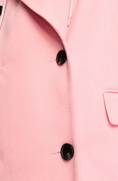 Shop Asos Design Double Breasted Dad Coat In Pink