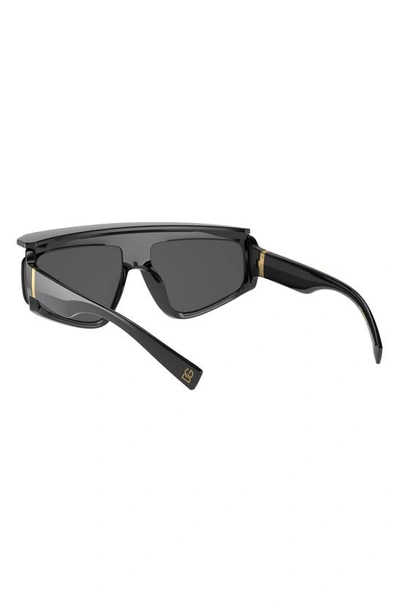 Shop Dolce & Gabbana 146mm Rectangular Sunglasses In Black