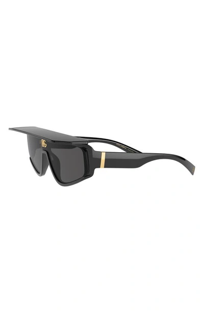 Shop Dolce & Gabbana 146mm Rectangular Sunglasses In Black
