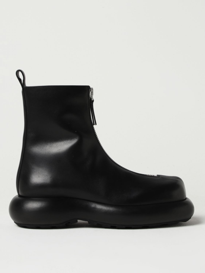 Shop Jil Sander Flat Ankle Boots  Woman Color Black