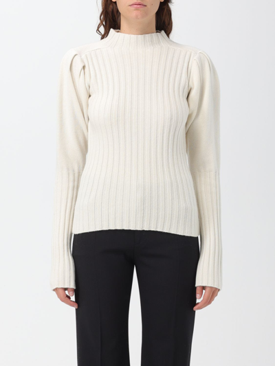 Shop Chloé Sweater In Ribbed Wool In White