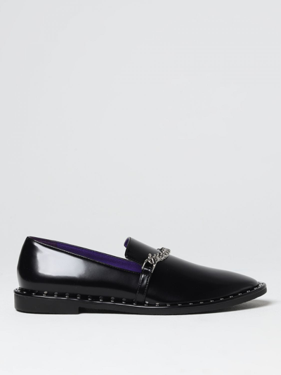 Stella Mccartney Falabella Chain-link Detailing Loafers In Black
