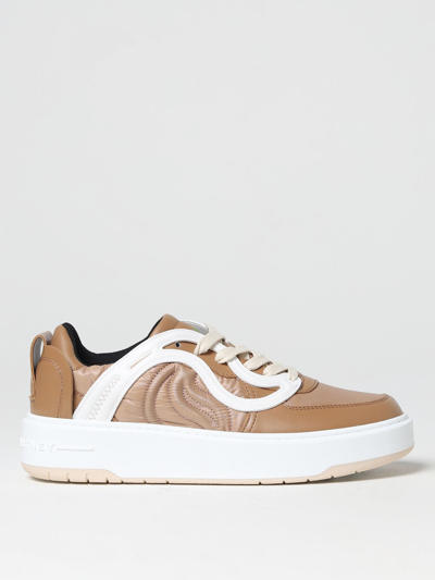Shop Stella Mccartney Sneakers In Synthetic Leather And Nylon In Brown