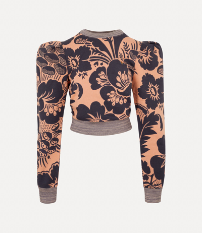 Shop Vivienne Westwood Aramis Sweatshirt In Mandarin/grey Flower