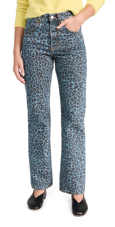 Shop Molly Goddard Dorianna Jeans Leopard