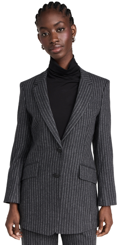 Shop Rag & Bone Charles Italian Wool Blazer Greystrp