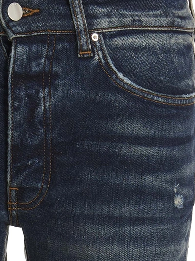 Shop Amiri 'stack' Jeans In Blue