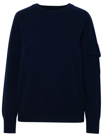 Shop 360cashmere 360 Cashmere Blue Cashmere 'wayne' Sweater In Navy