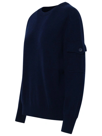 Shop 360cashmere 360 Cashmere Blue Cashmere 'wayne' Sweater In Navy