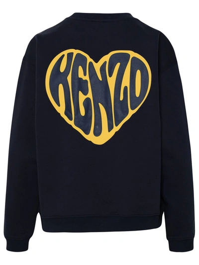 Shop Kenzo Blue Cotton Sweatshirt In Navy